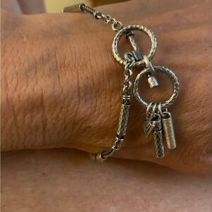 Elegant Silver Charm Brooch